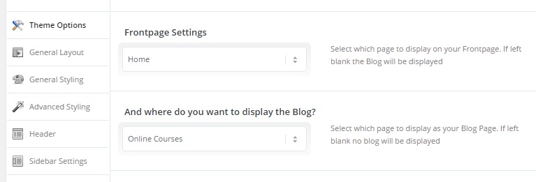 Where to display blog