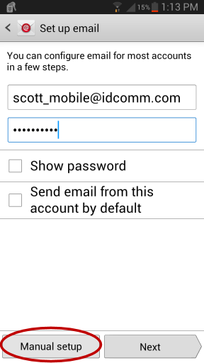 Android Email Setup - Set Up Email