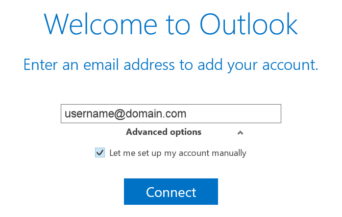 irish domains email settings for outlook 2016